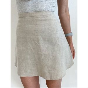 Linen High Waisted Mini Skirt